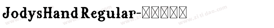JodysHand Regular字体转换